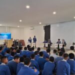 Penyampaian Visi Misi peserta pemilihan OSIS SMP Bukit Asam Tanjung Enim./red